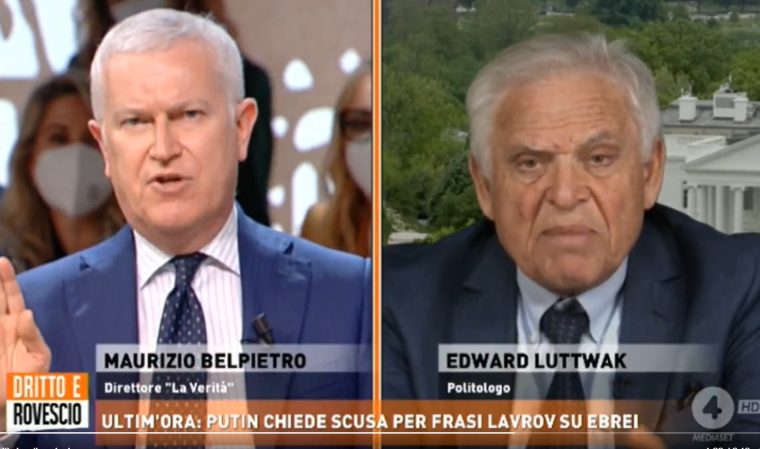 Dritto e rovescio, Maurizio Belpietro ed Eward Luttwak