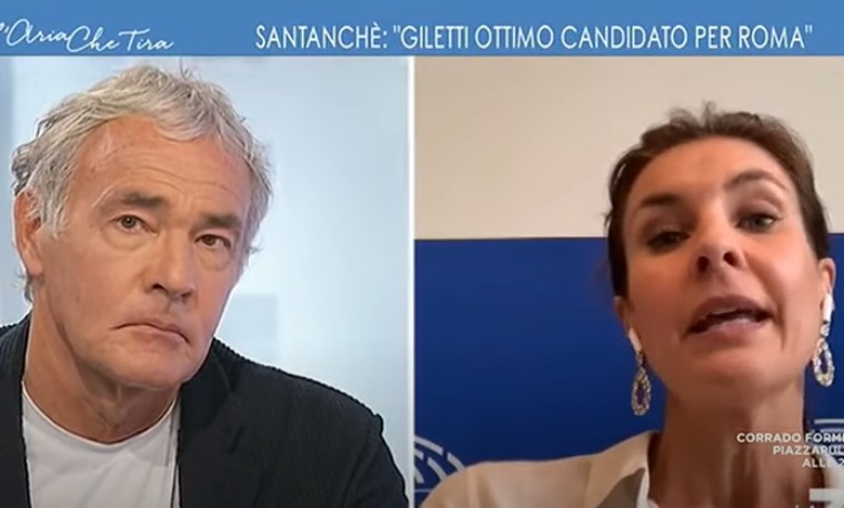 Massimo Giletti e Alessandra Moretti