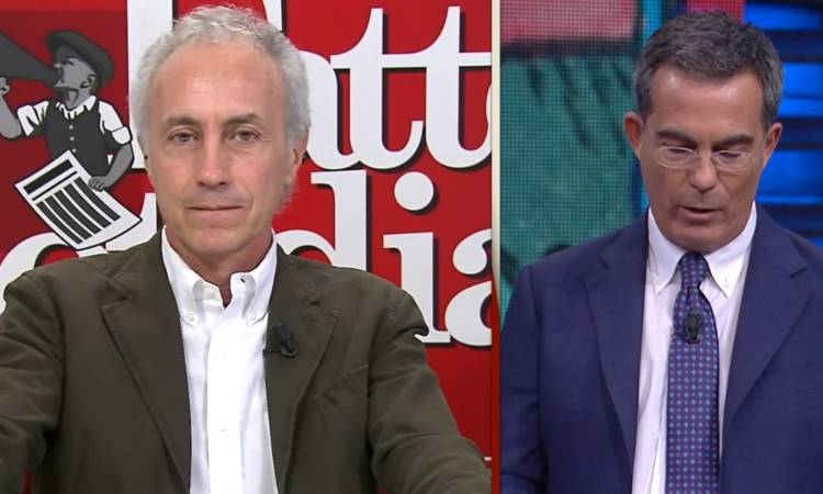 Marco Travaglio e Giovanni Floris