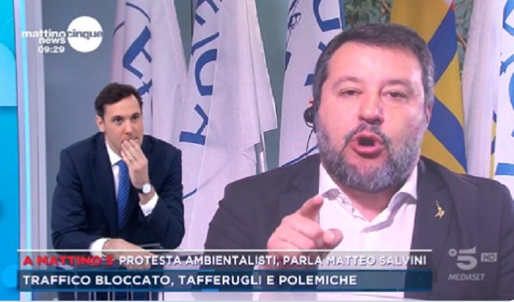 Matteo Salvini a Mattino5 News