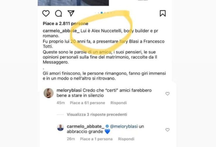 Melory Blasi difende Ilary e Francesco