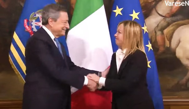 Giorgia Meloni e Mario Draghi specialmag.it 20221024